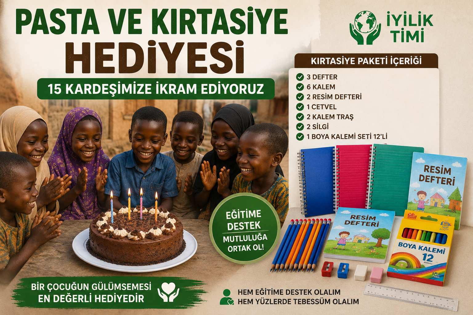 Pasta Kırtasiye Hediyesi